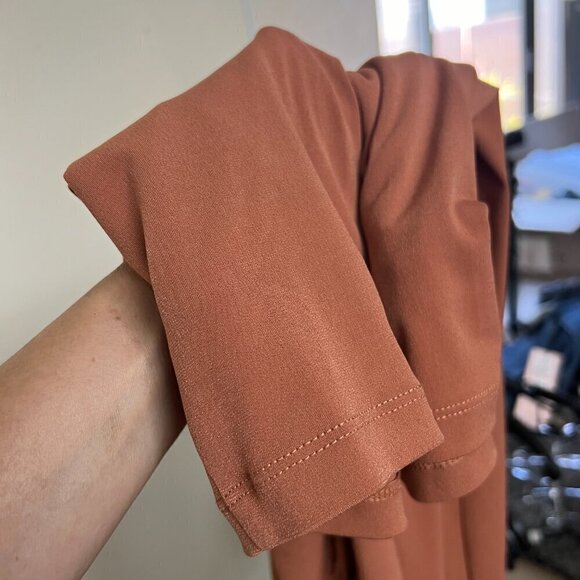 Nookie Alyssa Chain Midi Dress Women's Size S Tan One Shoulder Sleeve Jersey - Picture 9 of 9